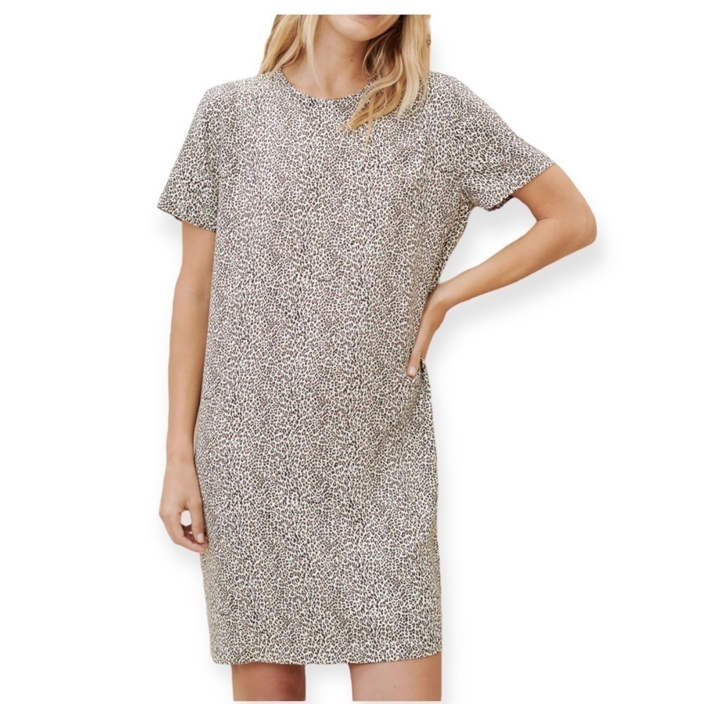 JENNI KAYNE Leopard T-Shirt Dress